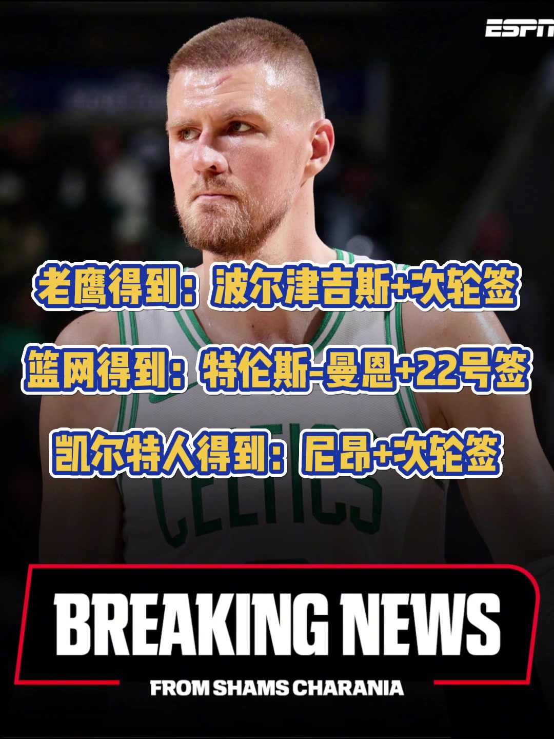 薪資空間這就清理出來了凱爾特人籃網(wǎng)和老鷹進行三方交易 薪資空間這就清理出來了凱爾特人籃網(wǎng)和老鷹進行三方交易