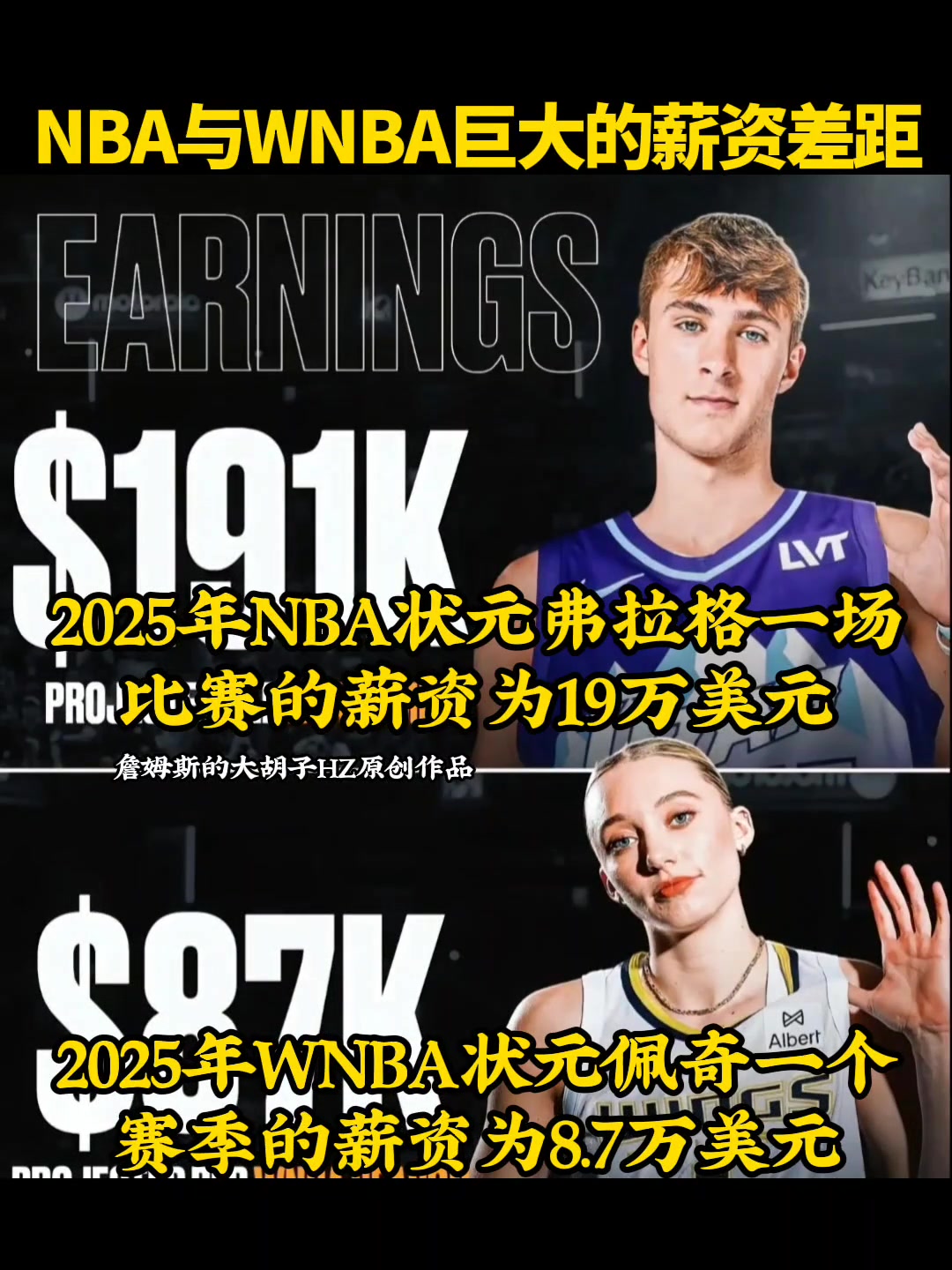 NBA狀元弗拉格一場(chǎng)賺19萬(wàn) WNBA狀元佩奇一年才9萬(wàn) NBA狀元弗拉格一場(chǎng)賺19萬(wàn) WNBA狀元佩奇一年才9萬(wàn)