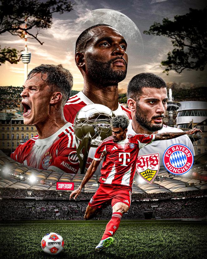 拜仁發(fā)布德超杯海報，新援迪亞斯、塔亮相。